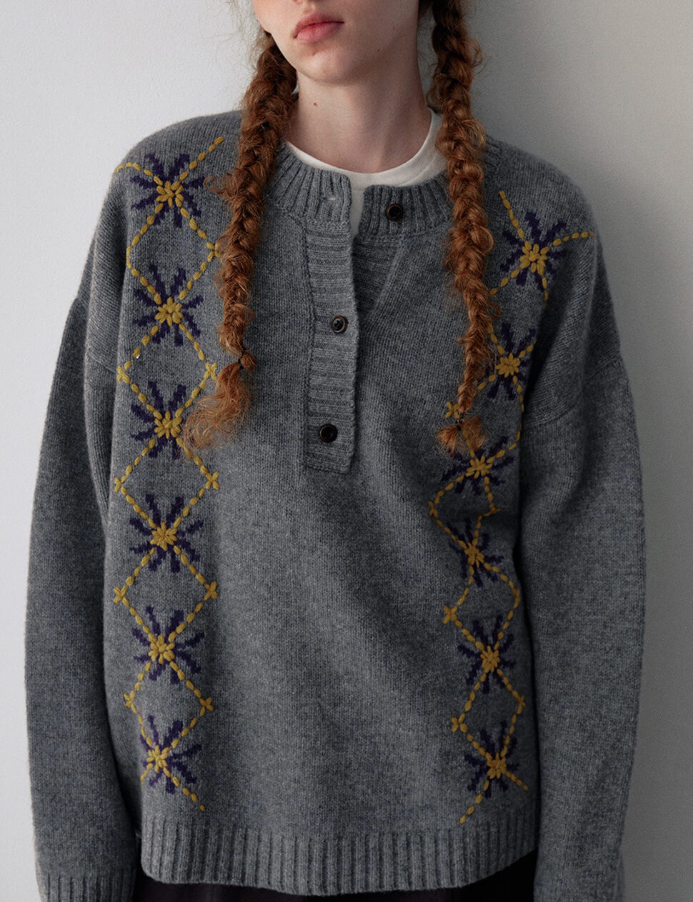 Argyle Motif Sweater