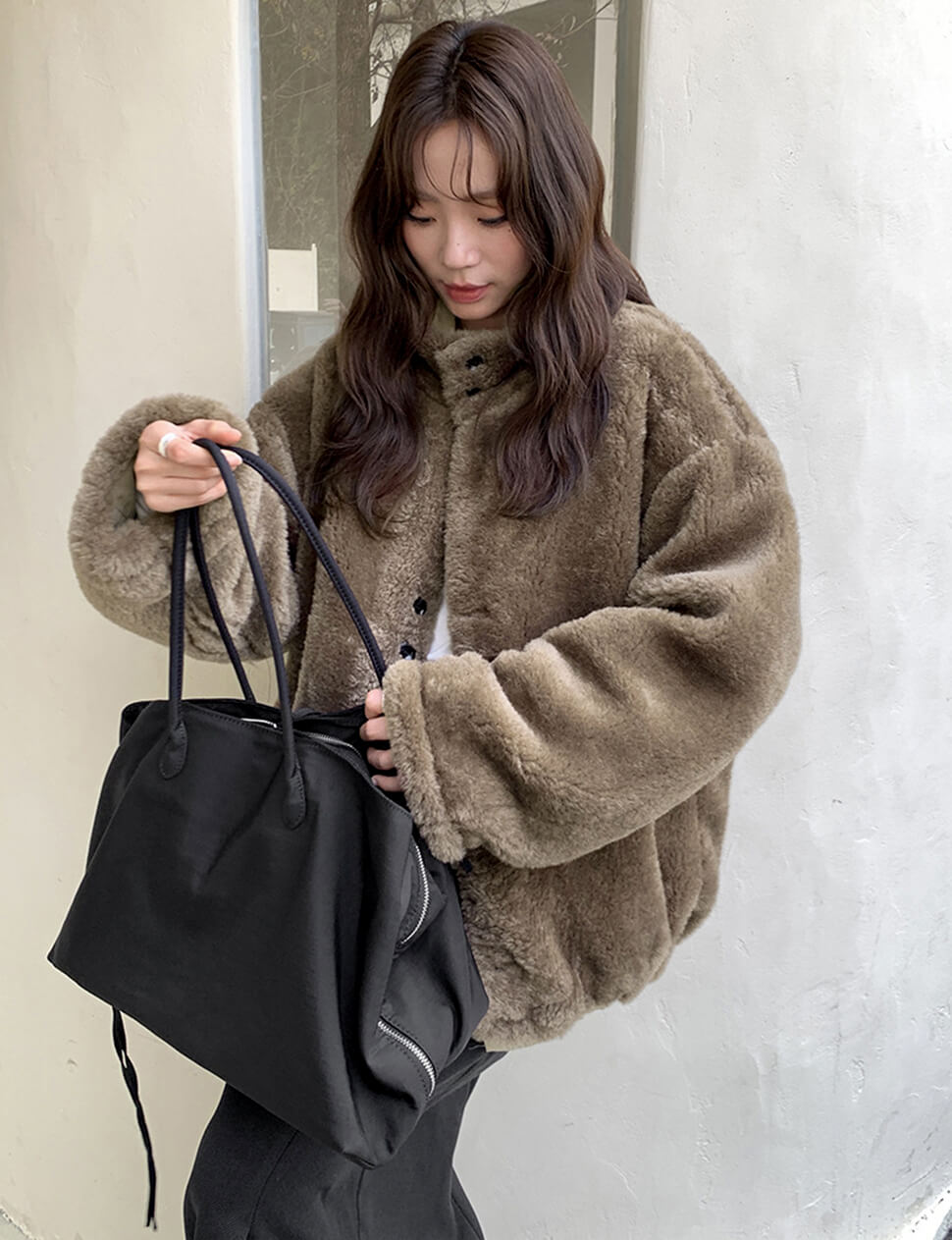 Reversible Grey Fur Jacket