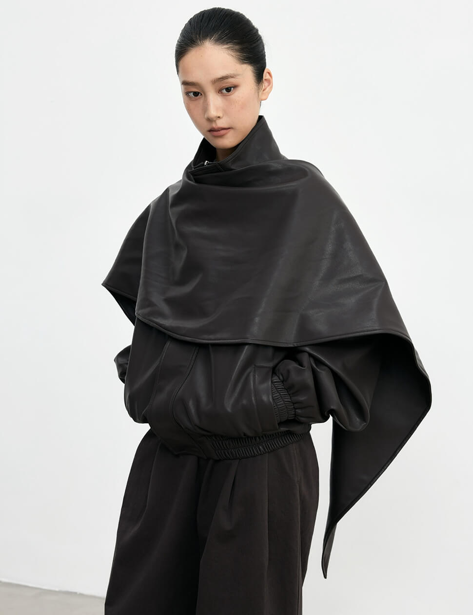 Leather Scarf Bomber jacket-BESTSELLER