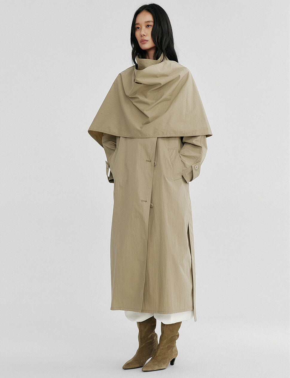 Wrap Scarf Khaki Trench-BESTSELLER
