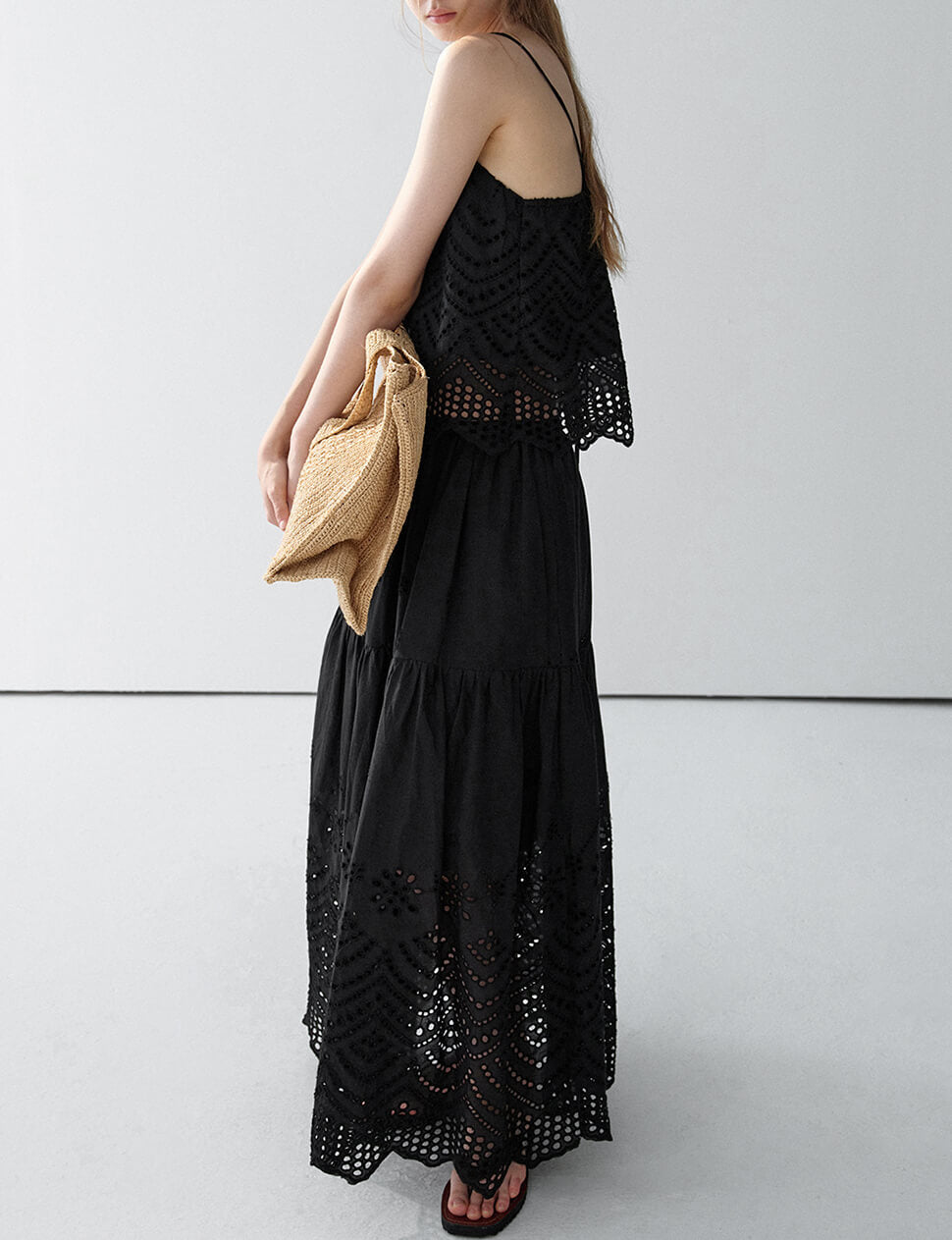 Black Eyelet Tank