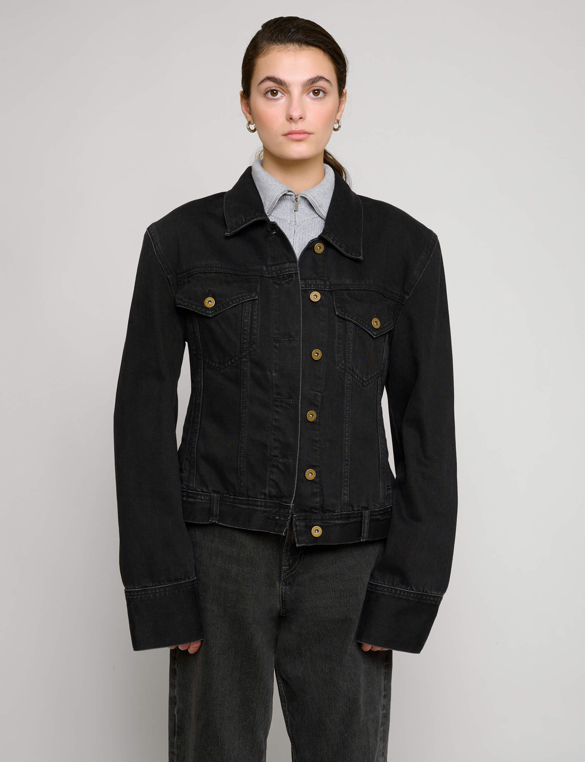Hourglass Black Denim Jacket