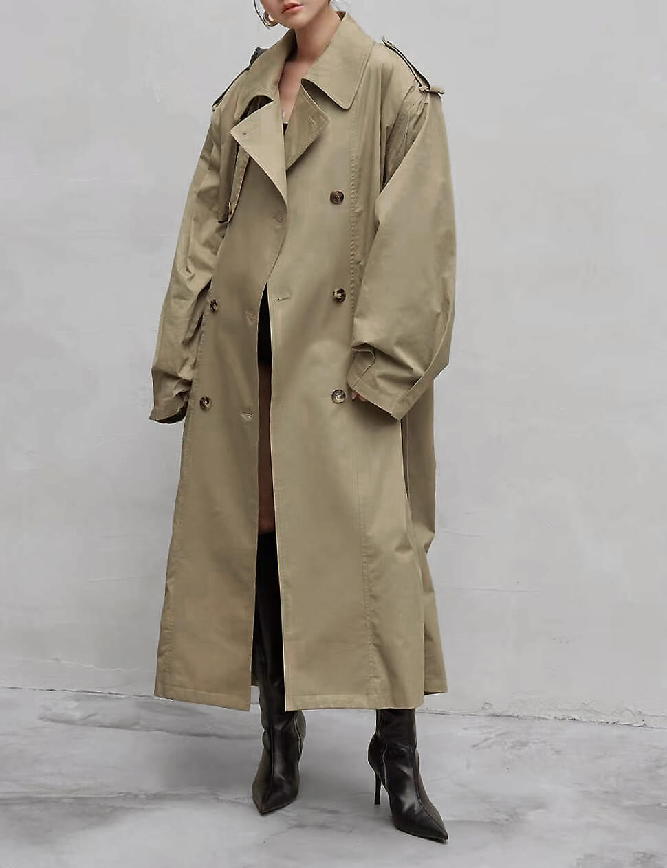Oversized Padded Trench Coat-BESTSELLER