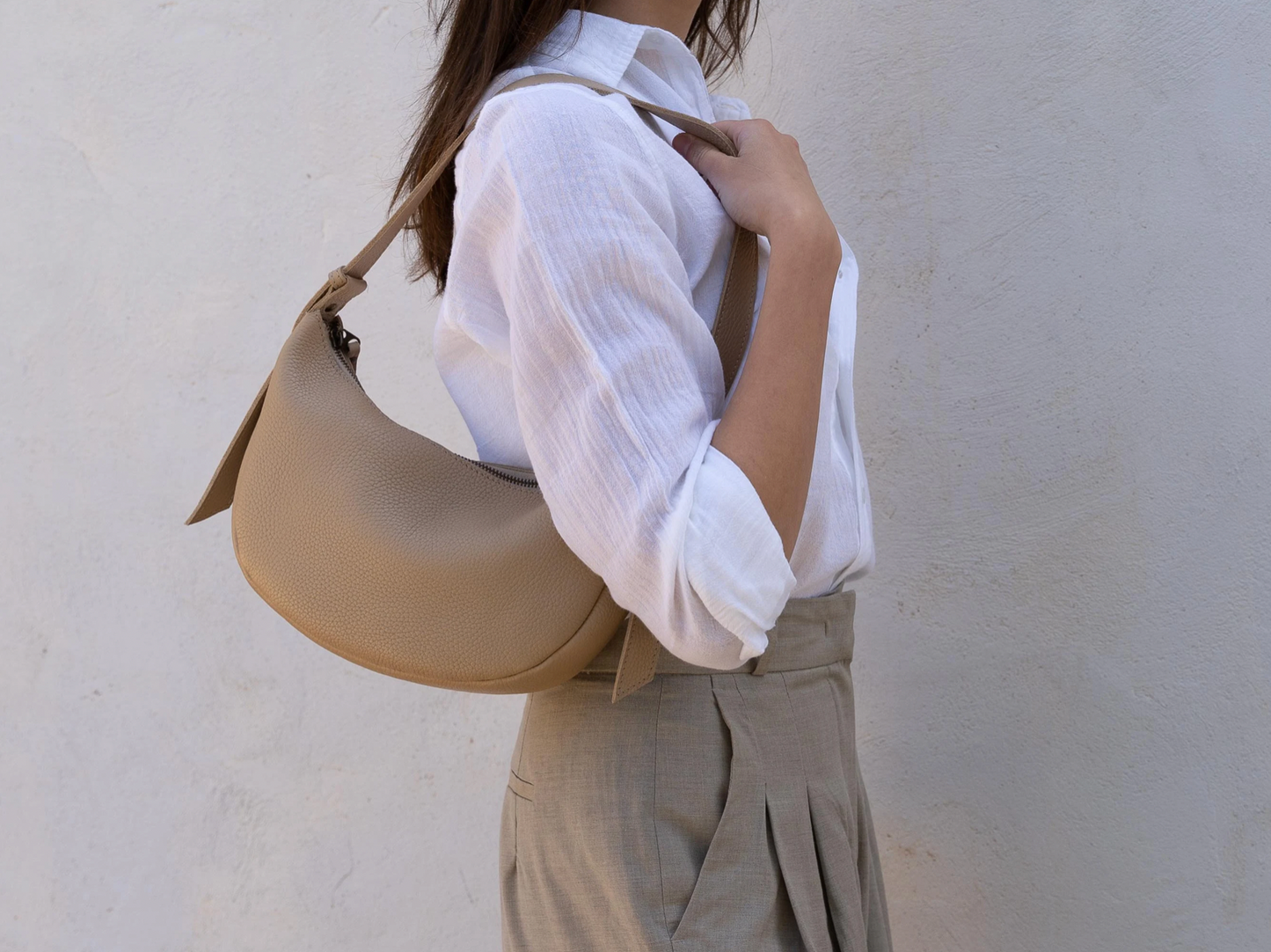 MOON - Shoulder Leather bag