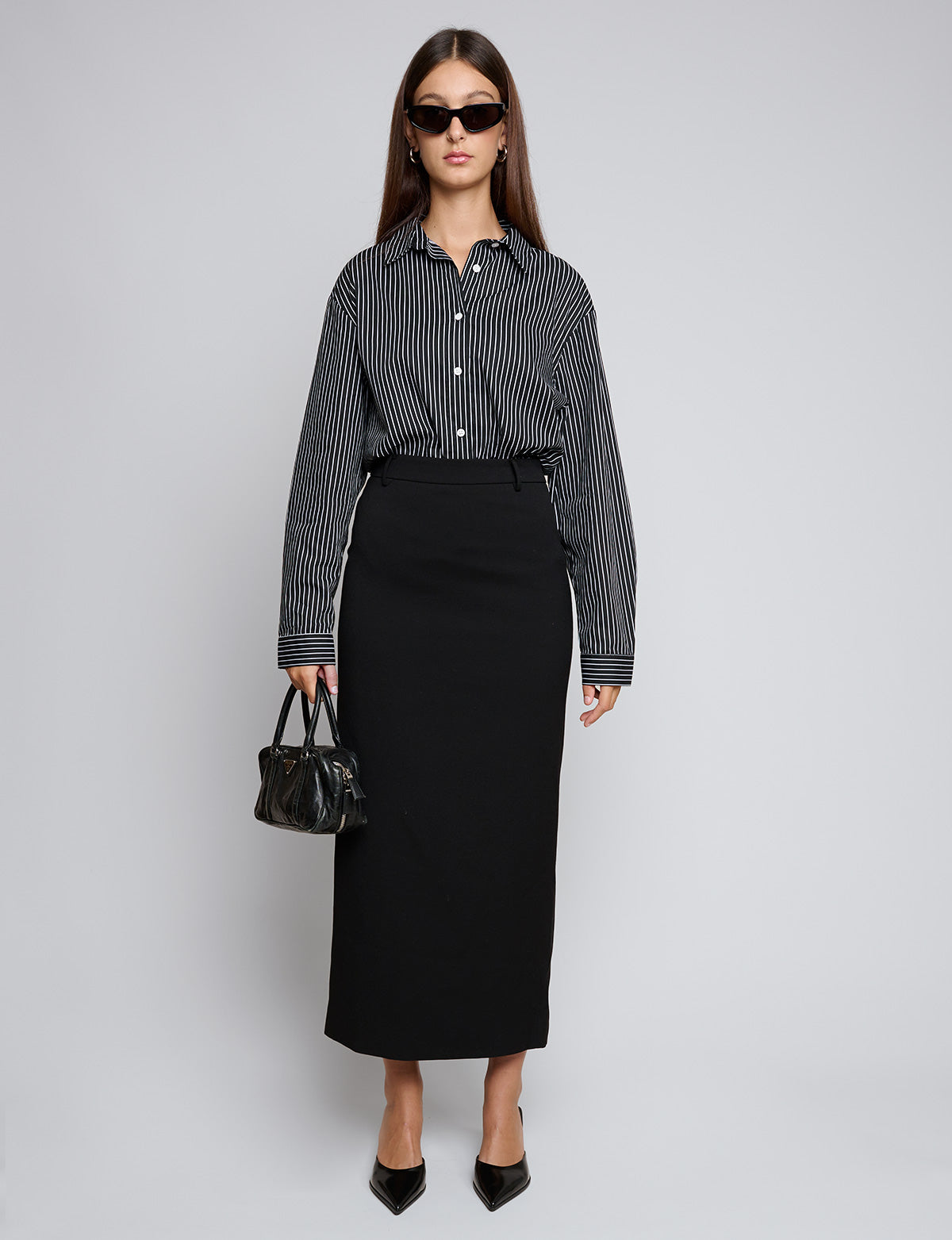 Black Pin-Stripe Shirt