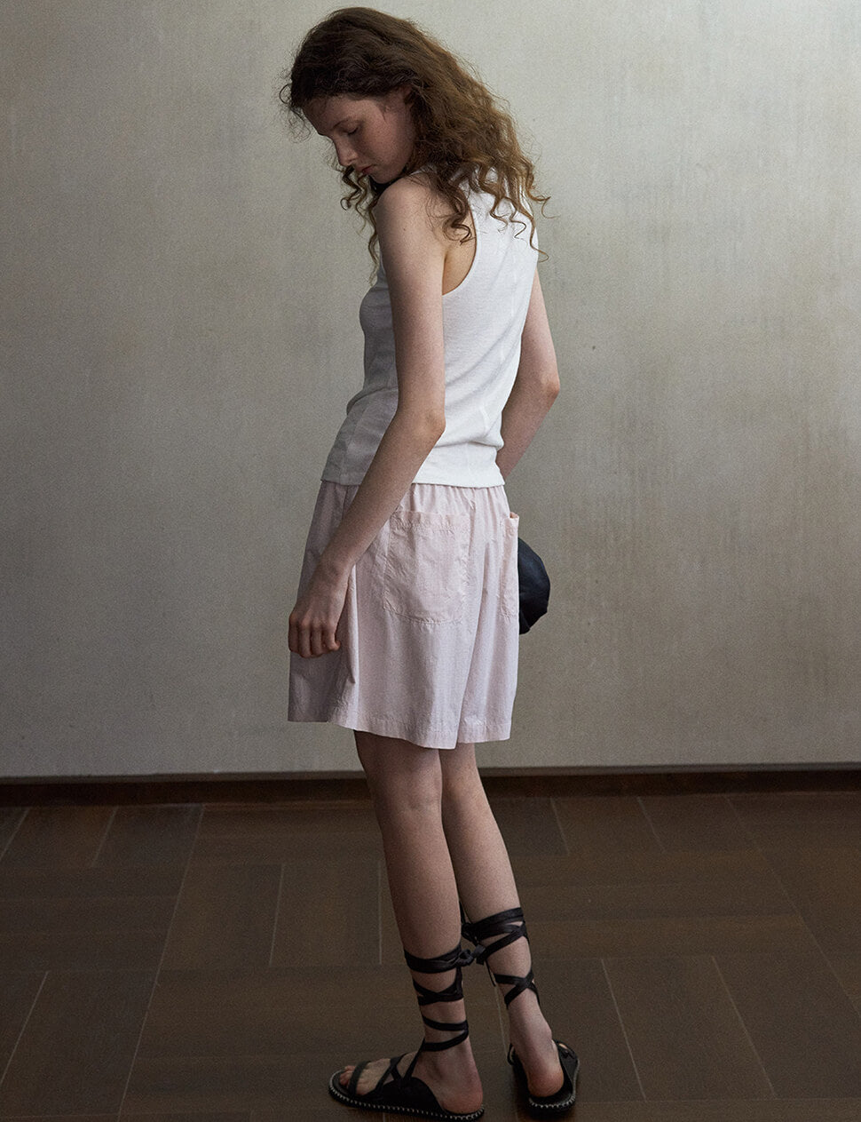 Peach Parachute Drawstring Shorts-PREORDER