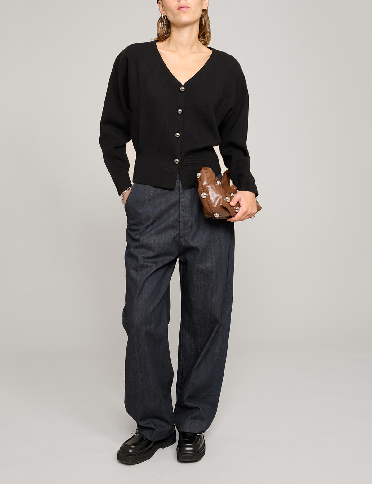 Silver Deco Buttons Cardigan