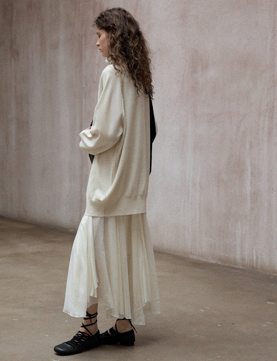 Asymmetric Sheer Skirt