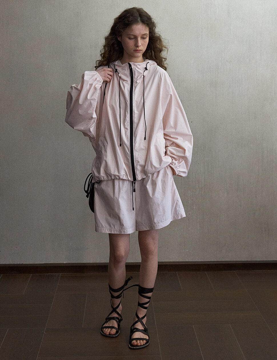 Peach Parachute Windbreaker Jacket-PREORDER